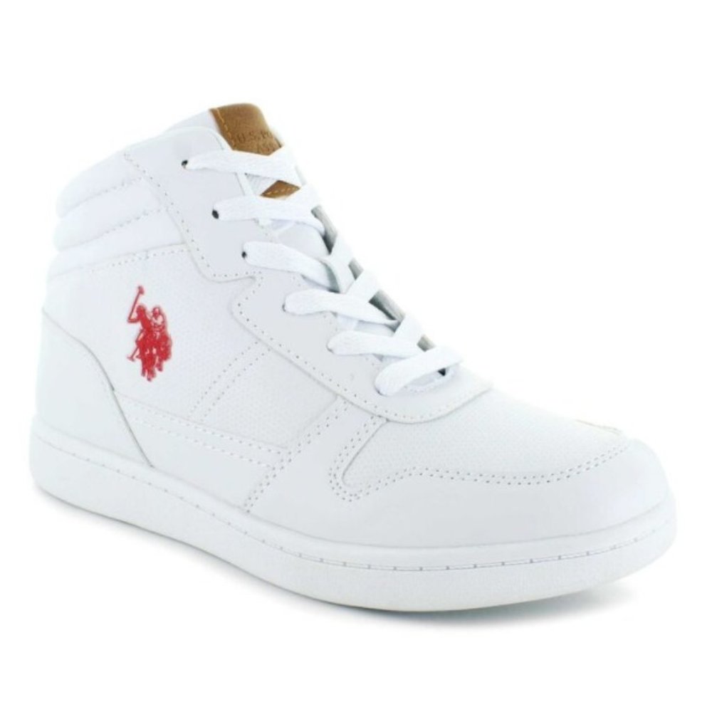 *ONE MORE LEFT* U.S. Polo Assn. Syphon white high top sneakers